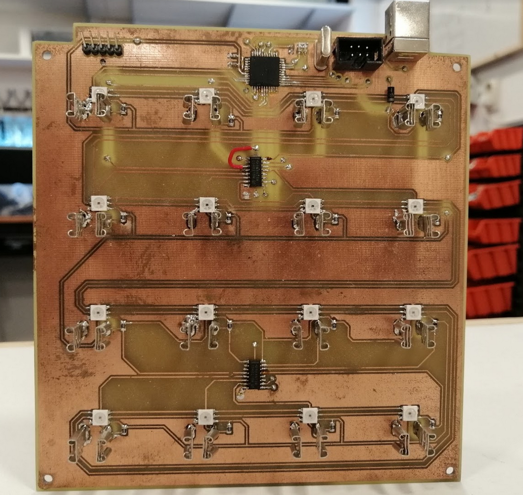 dyi arcade buttons midi controller main board pcb in detail