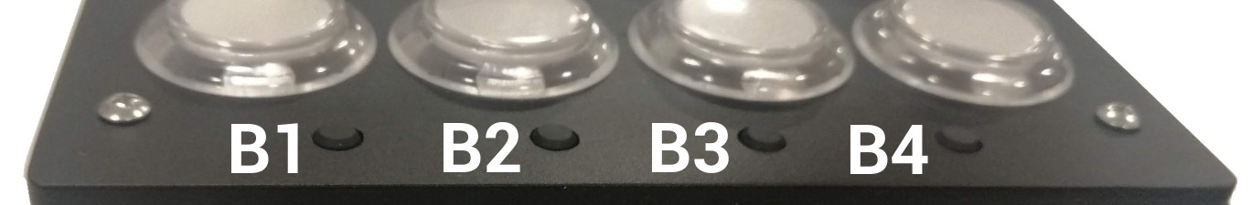 dyi arcade buttons midi controller system buttons in detail with letter marks