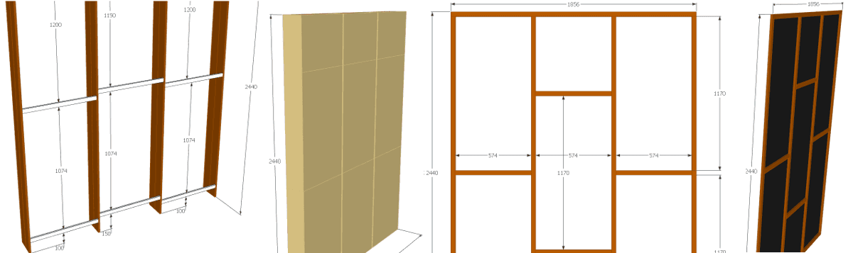 Home studio room treatment - back wall acoustic panel - absorber